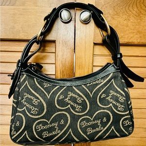 Vintage Dooney & Bourke Canvas Hobo Tote-Great Condition!